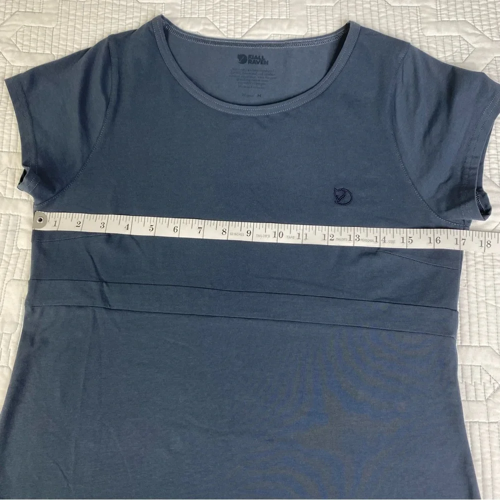 Fjallraven Womens High Coast Cotton Short Sleeve Dress Sz M Blue Gray - Picture 8 of 13